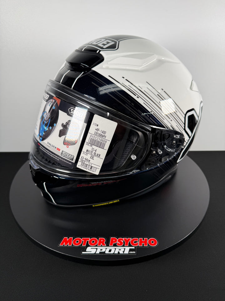 Shoei RF-1400 Ideograph Helmet - TC-6 White/Black - Size XXL - USED / OPEN BOX #2