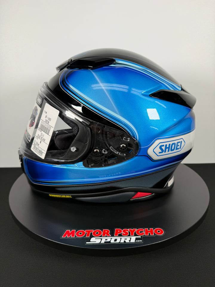 Shoei RF-1400 Sheen Helmet - TC-2 Blue/Black - Size M - USED / OPEN BOX