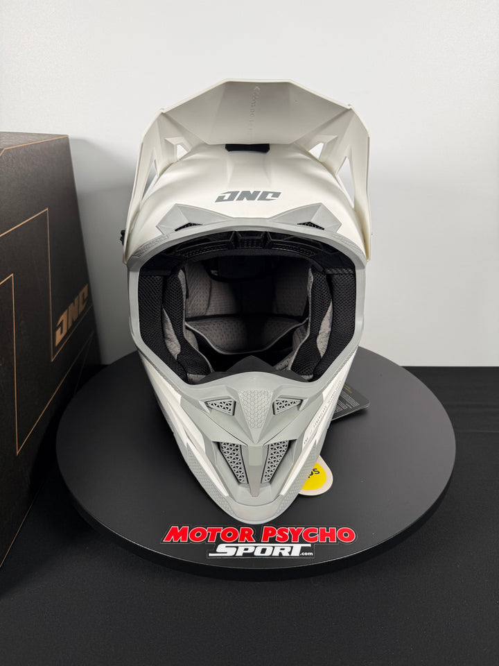 One Industries X-297 HELMET - FOCUS WHITE/GRAY - Size 2XL - OPEN BOX