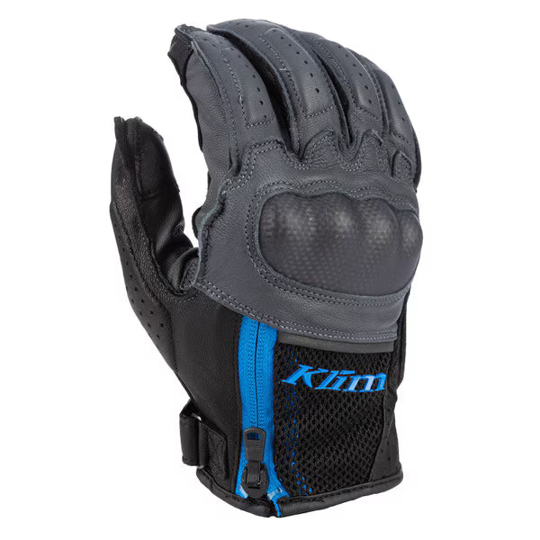 KLIM INDUCTION GLOVE - ASPHALT - ELECTRIC BLUE LEMONADE
