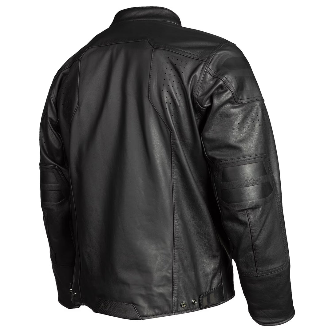 KLIM SIXXER LEATHER JACKET - GUNMETAL BLACK