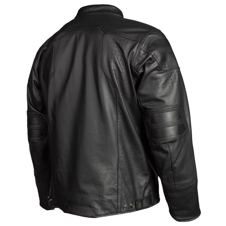 KLIM SIXXER LEATHER JACKET - GUNMETAL BLACK