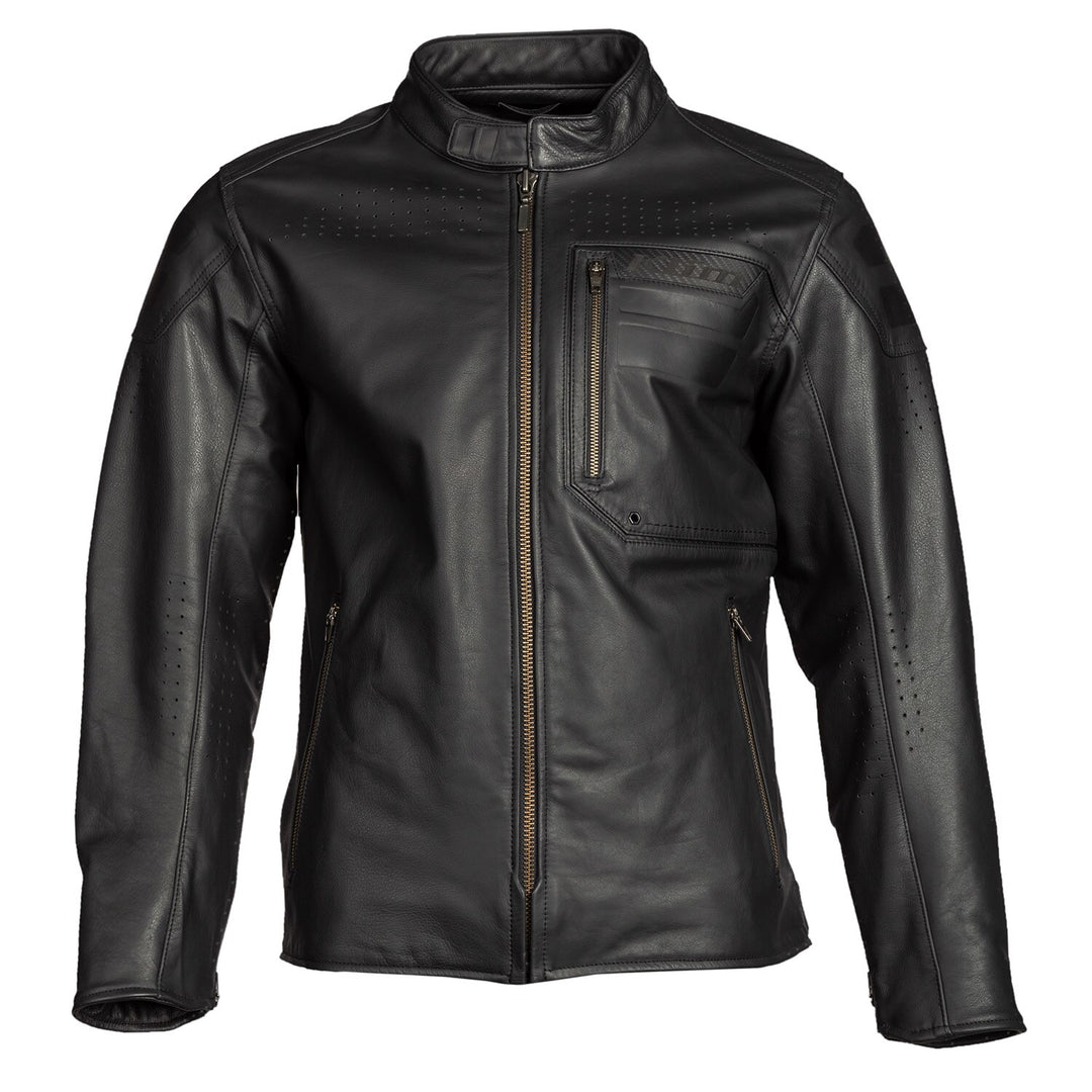 KLIM SIXXER LEATHER JACKET - GUNMETAL BLACK