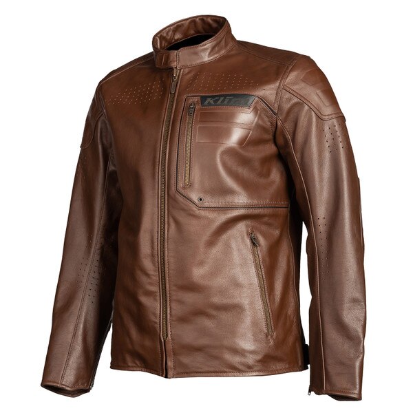 KLIM SIXXER LEATHER JACKET - SIENNA BROWN