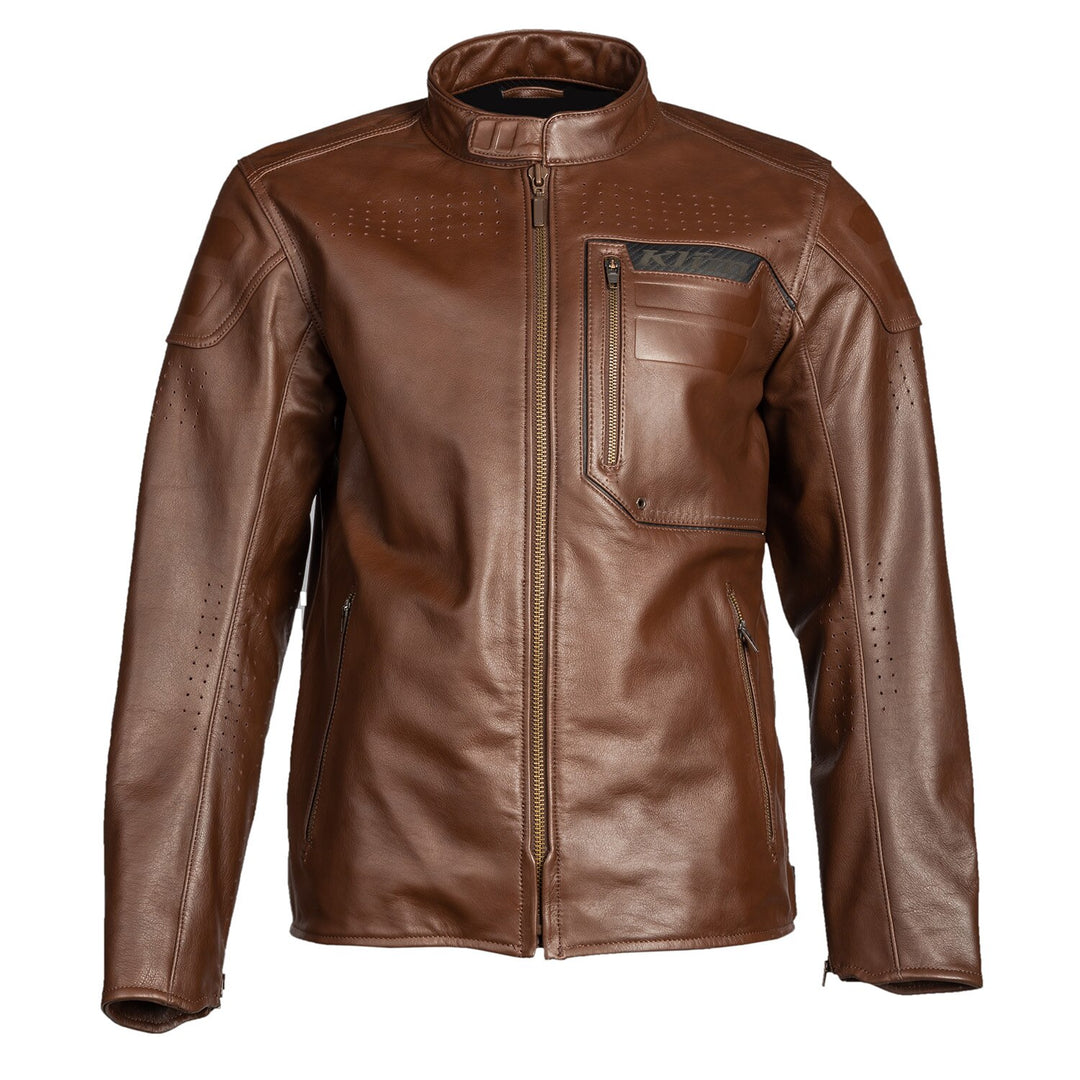 KLIM SIXXER LEATHER JACKET - SIENNA BROWN