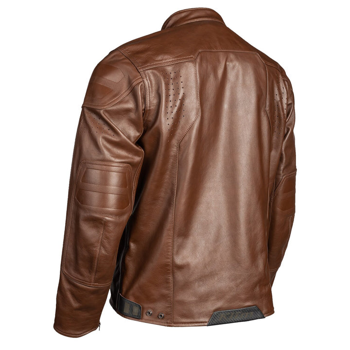 KLIM SIXXER LEATHER JACKET - SIENNA BROWN