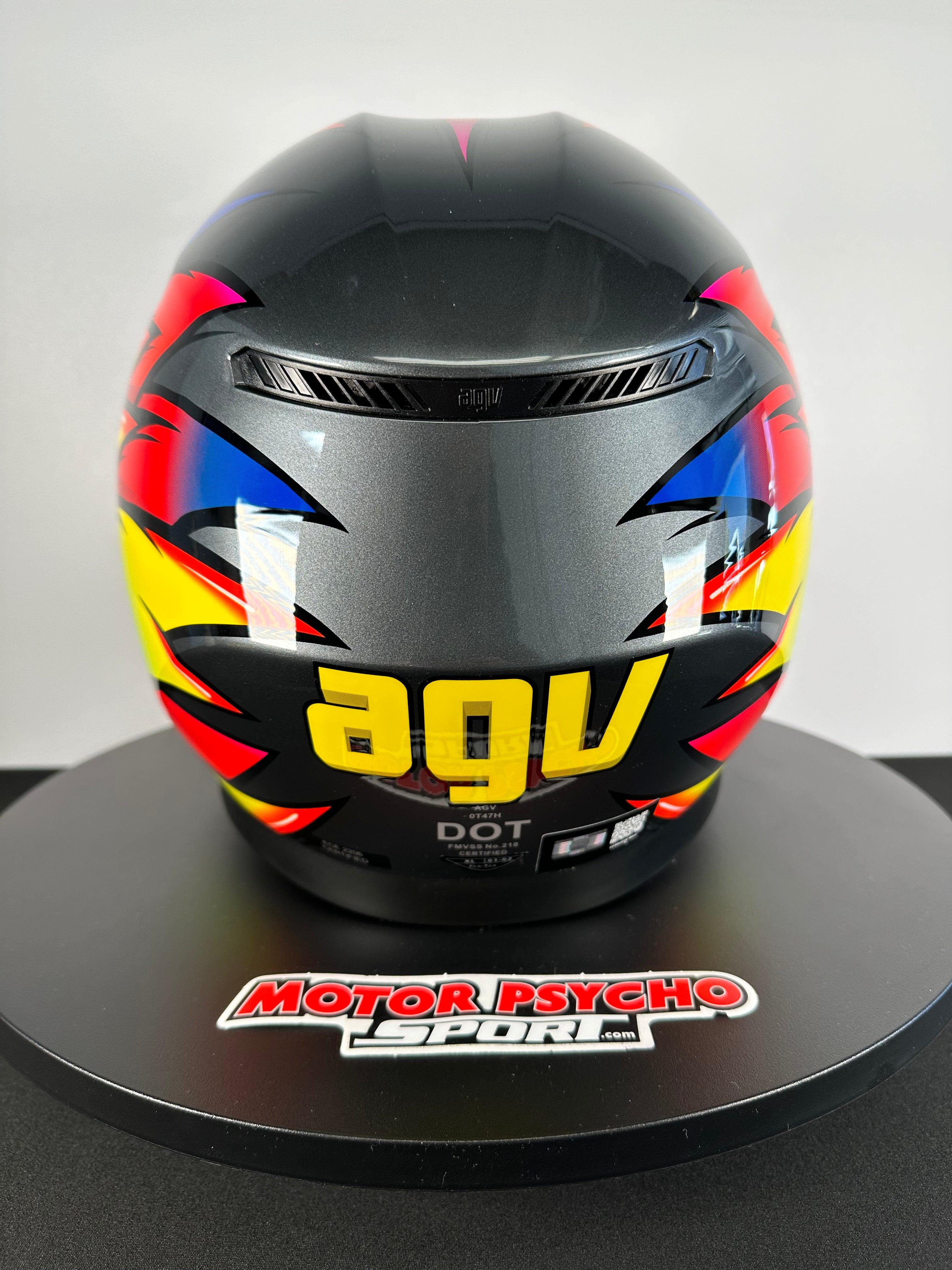 AGV K3 Helmet - Birdy 2.0 Gray/Yellow/Red – Motor Psycho Sport