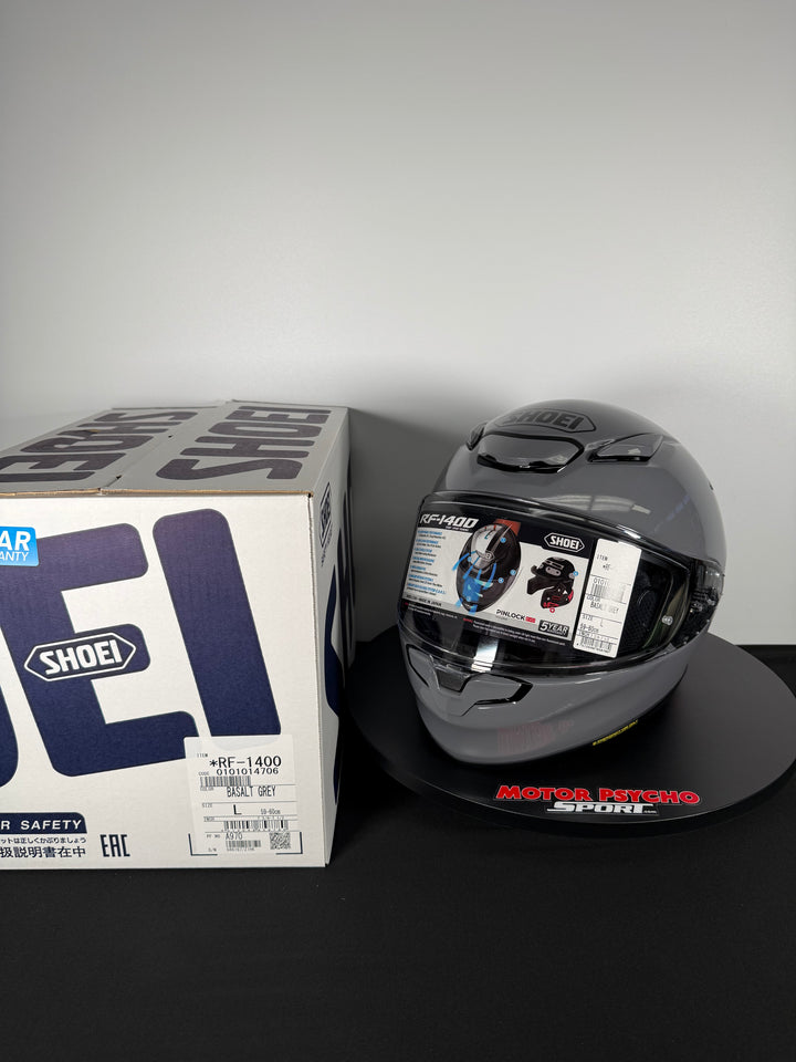 Shoei RF-1400 Helmet - Gloss Basalt Gray - Size Large - USED / OPEN BOX #1 - FINAL SALE / NO RETURNS