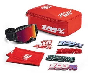 100% ARMEGA JETT LAWERENCE LE SIGNATURE GOGGLE KIT - BLACK GOGGLE/ HIPER RED LENS