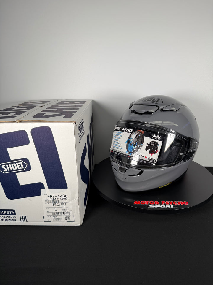Shoei RF-1400 Helmet - Gloss Basalt Gray - Size Large - USED / OPEN BOX