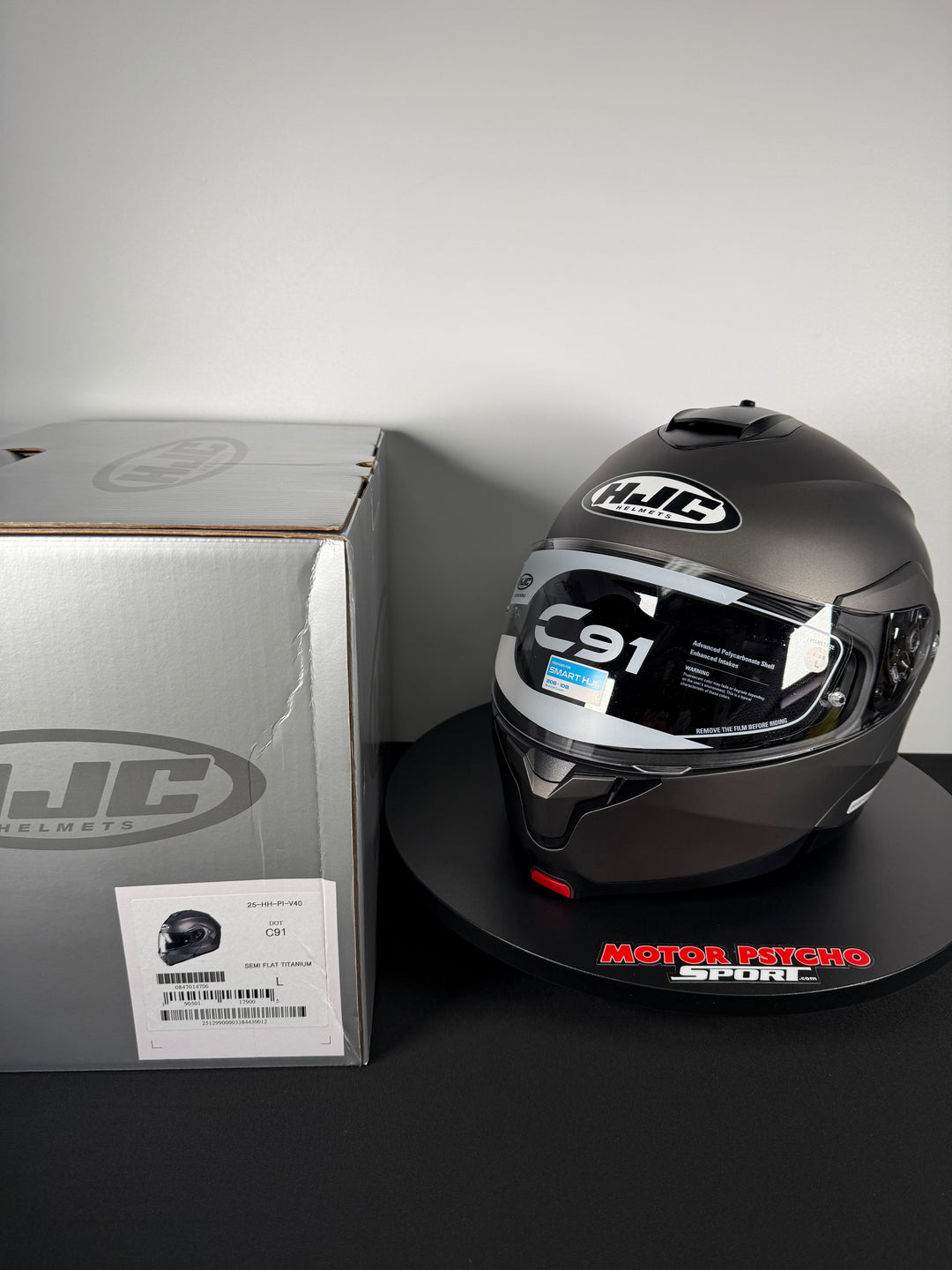 HJC C91/C91 PLUS HELMET - SEMI-FLAT TITANIUM - Size L