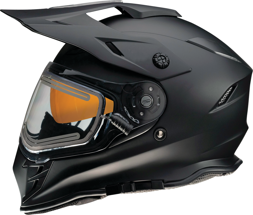 dual sport motorcycle helmet comparison face shield Z1R Range 2.0 Snow Electric Dual Pane Helmet
