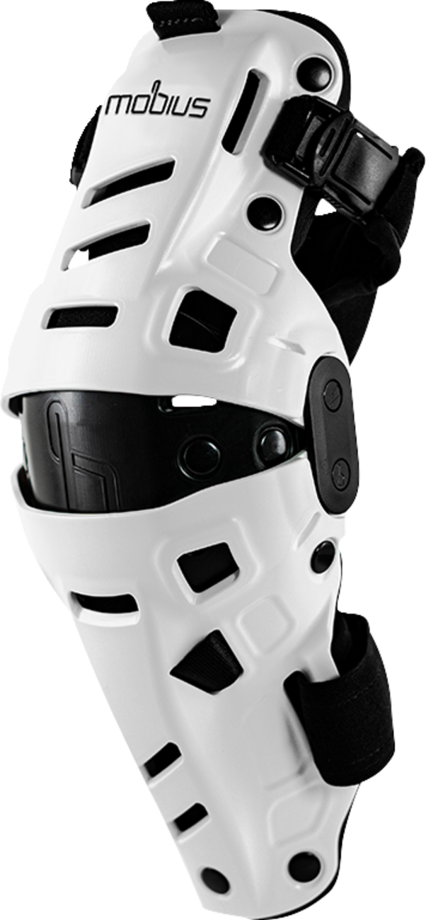 Mobius X8H Hybrid Knee Support - White/Black Pair