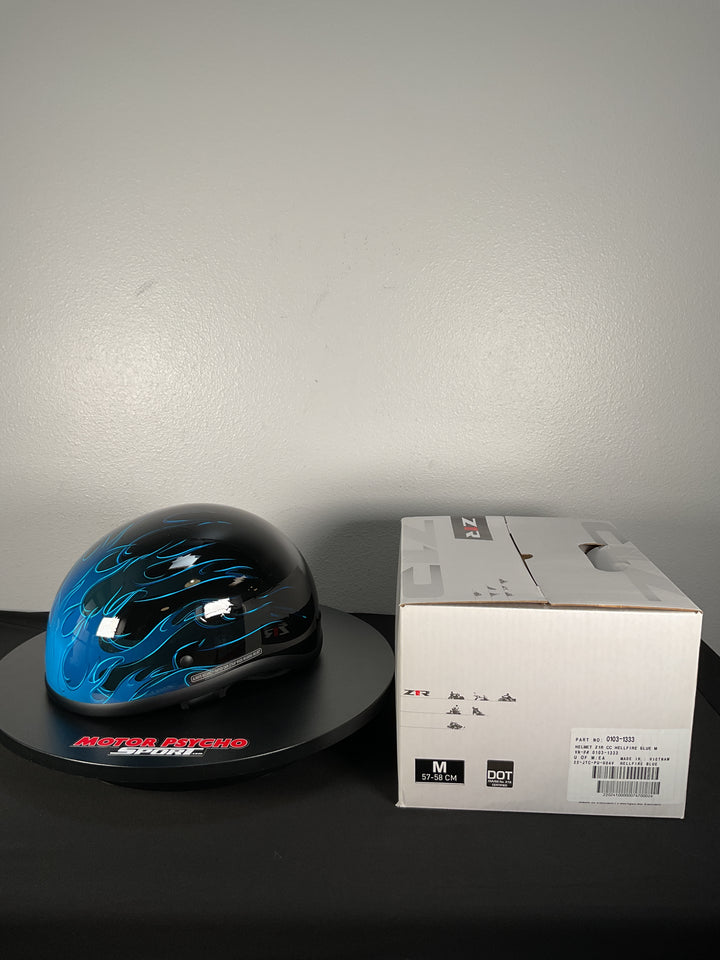 Z1R CC Beanie Hellfire Helmet - Blue - Size Medium - New