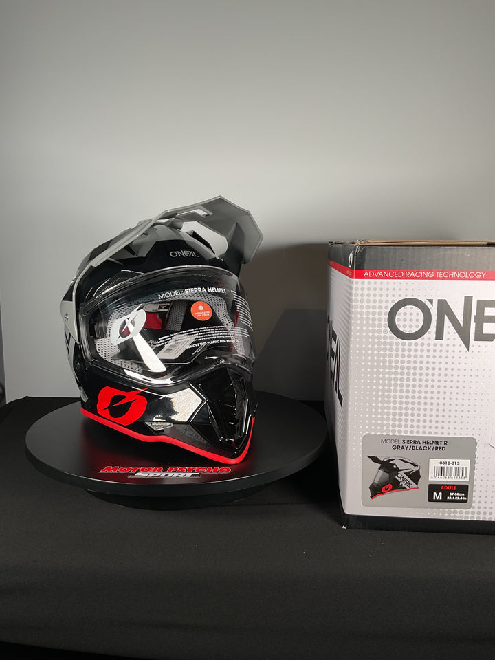 O'Neal Sierra Helmet R Gray/Black/Red - Size M - Used Open Box