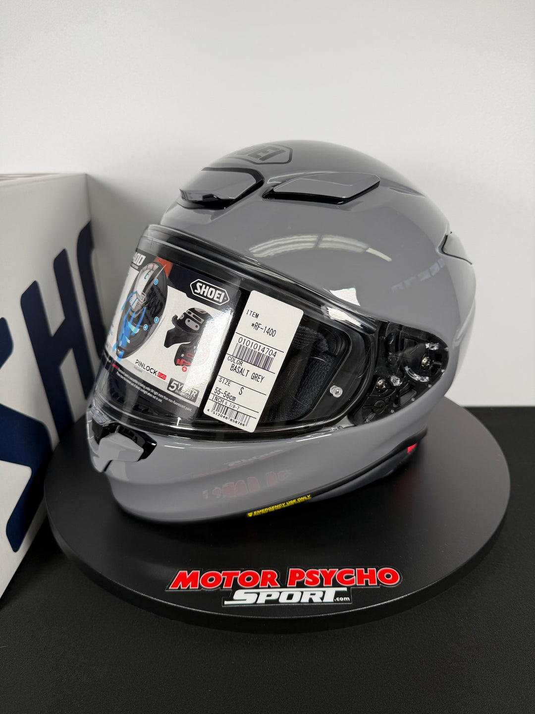 Shoei RF-1400 Helmet - Gloss Basalt Gray - Size Small - USED / OPEN BOX - FINAL SALE / NO RETURNS