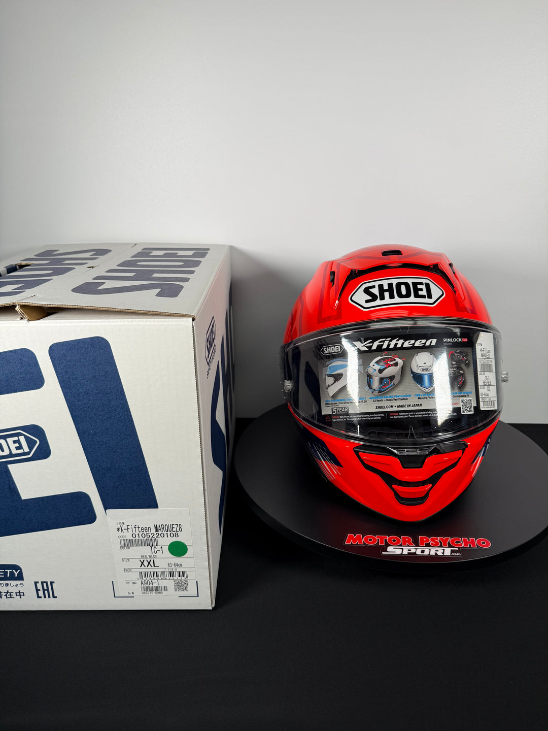 Shoei X-15 Marquez 8 Helmet - TC-1 - Size XXL - USED / OPEN BOX