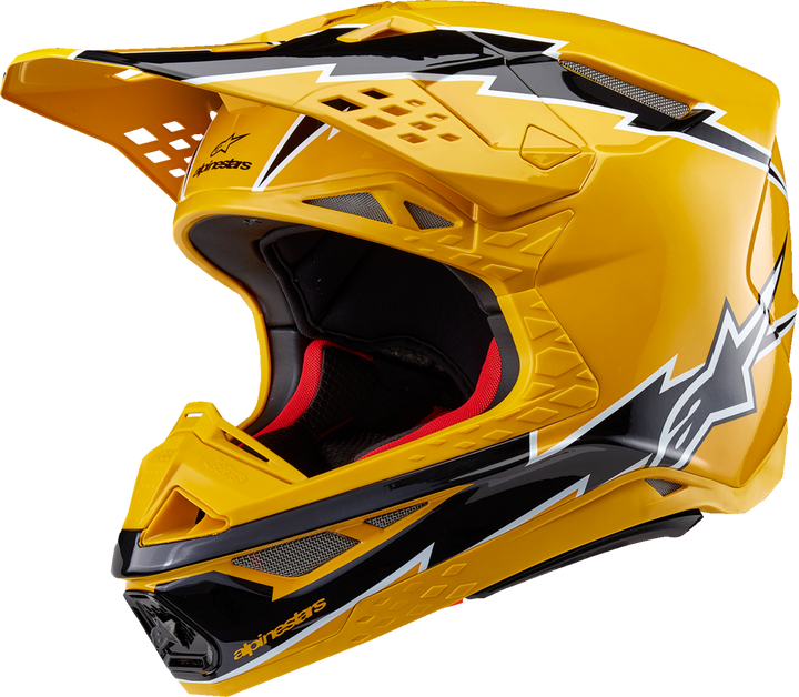 Alpinestars Supertech S-M10 Ampress Helmet - Gloss Black/Yellow