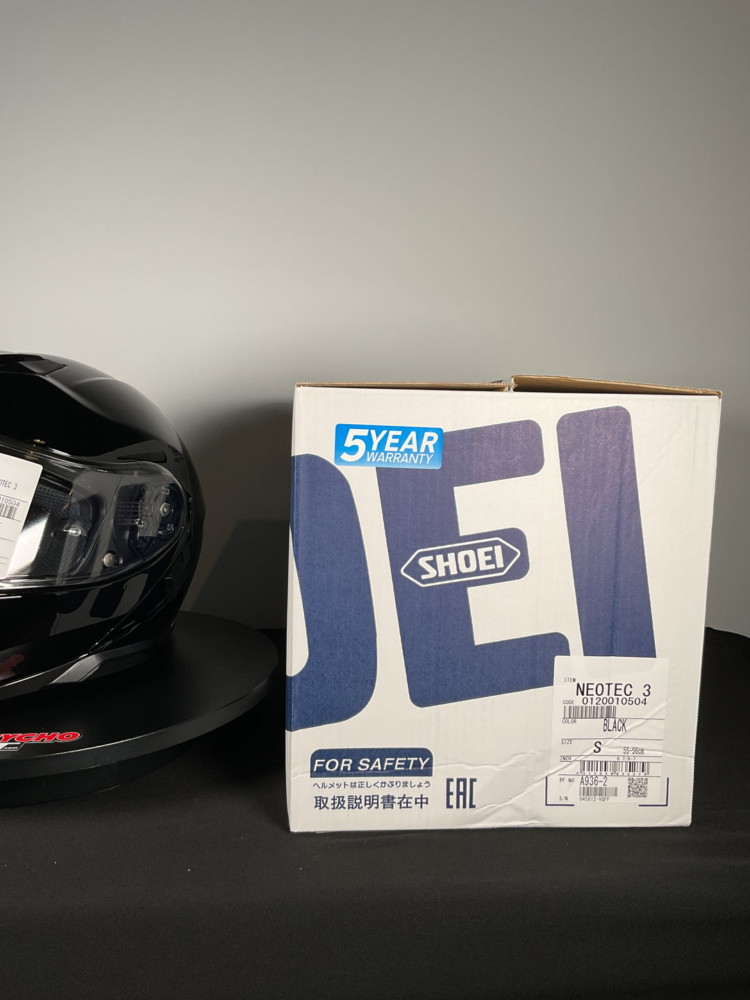 Shoei Neotec 3 Modular Helmet - Gloss Black - Size S - Used Open Box