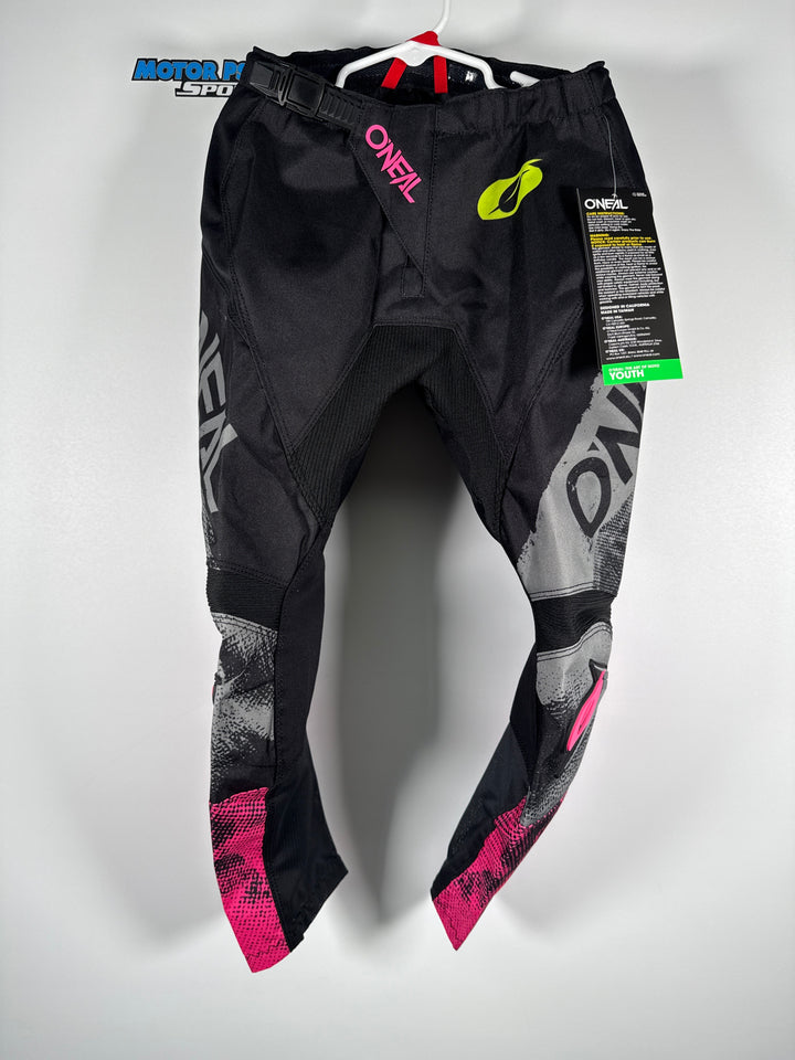 O'Neal Girls Element Youth Roller Pants Black/Pink - Size Youth 5/6 - OPEN BOX