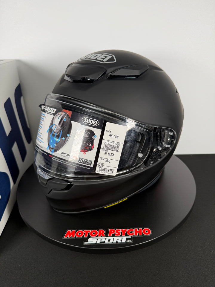 Shoei RF-1400 Helmet - Matte Black - Size 3XL - USED / OPEN BOX - FINAL SALE / NO RETURNS
