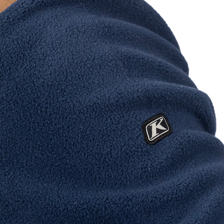 KLIM TETON CREST FLEECE HOODED JACKET - INSIGNIA BLUE - COCOA BROWN