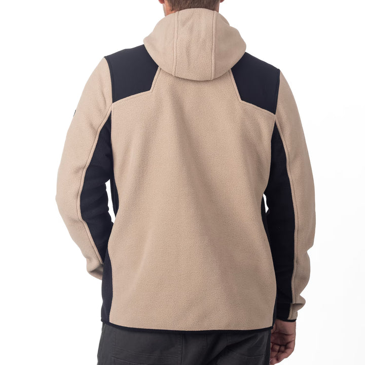 KLIM TETON CREST FLEECE HOODED JACKET - MONTANA TAN - BLACK