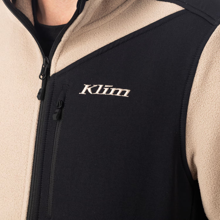 KLIM TETON CREST FLEECE HOODED JACKET - MONTANA TAN - BLACK