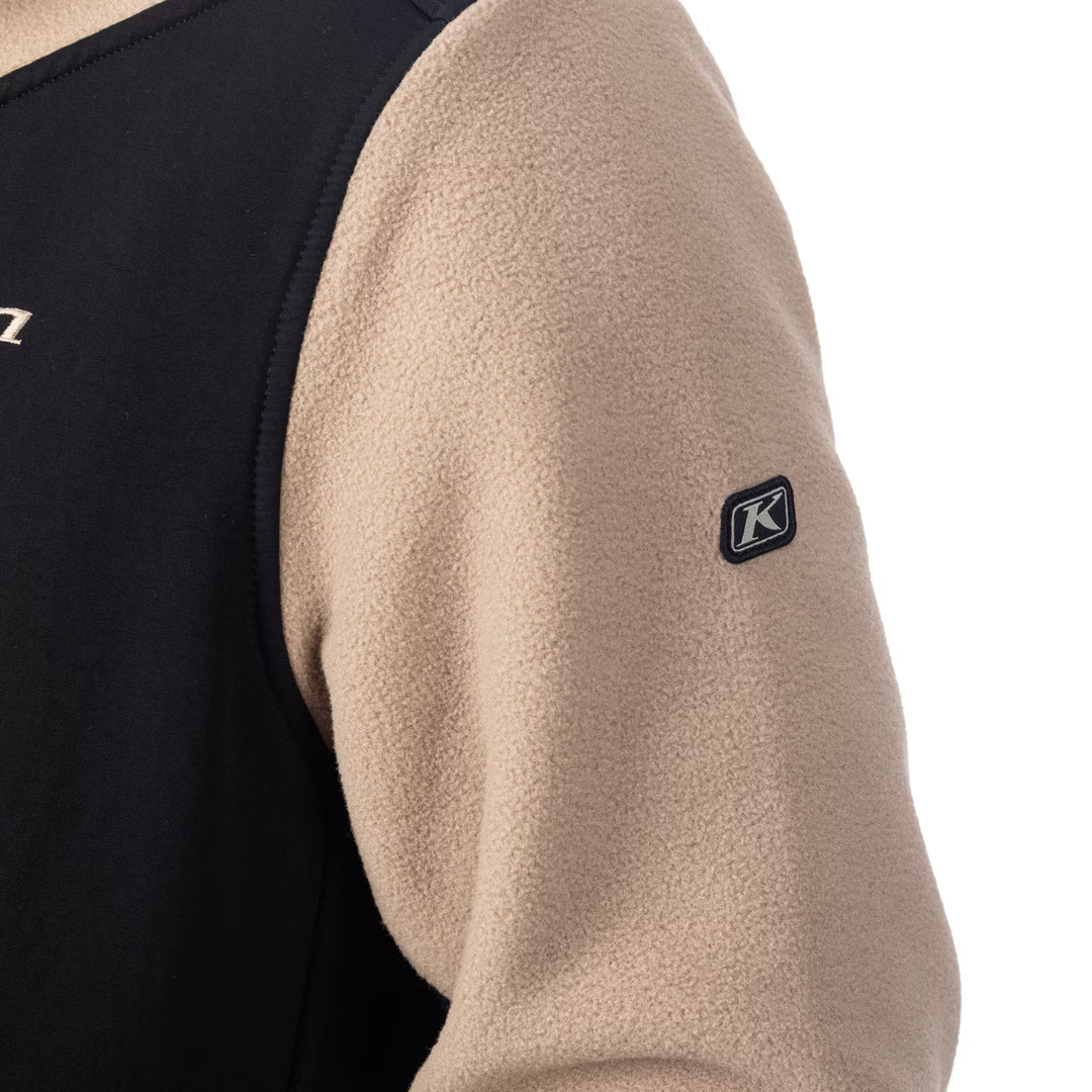 KLIM TETON CREST FLEECE HOODED JACKET - MONTANA TAN - BLACK