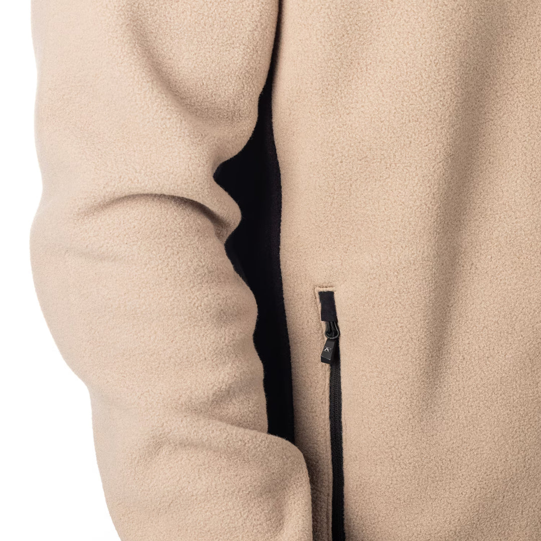 KLIM TETON CREST FLEECE HOODED JACKET - MONTANA TAN - BLACK