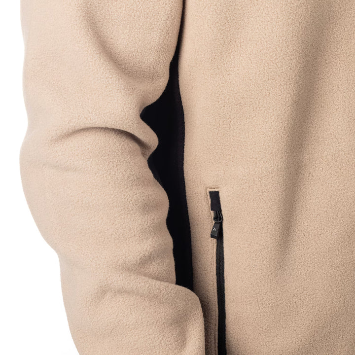 KLIM TETON CREST FLEECE HOODED JACKET - MONTANA TAN - BLACK