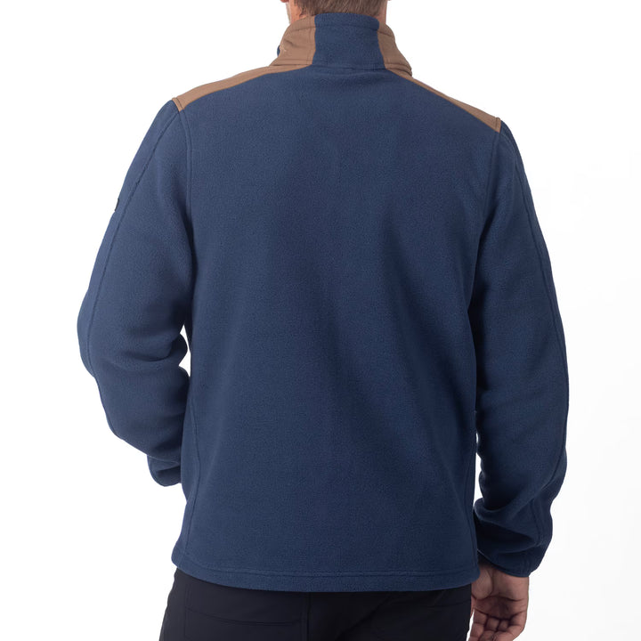KLIM TETON CREST FLEECE JACKET - INSIGNIA BLUE - COCOA BROWN
