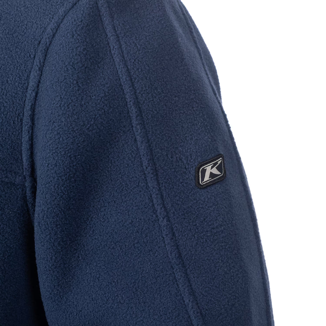 KLIM TETON CREST FLEECE JACKET - INSIGNIA BLUE - COCOA BROWN