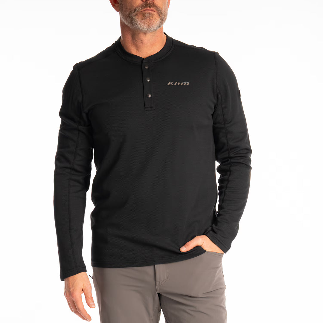 KLIM SIDEWINDER WOOL LONG SLEEVE SHIRT - BLACK