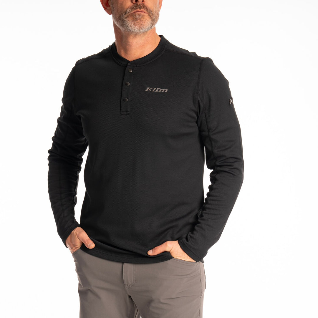 KLIM SIDEWINDER WOOL LONG SLEEVE SHIRT - BLACK