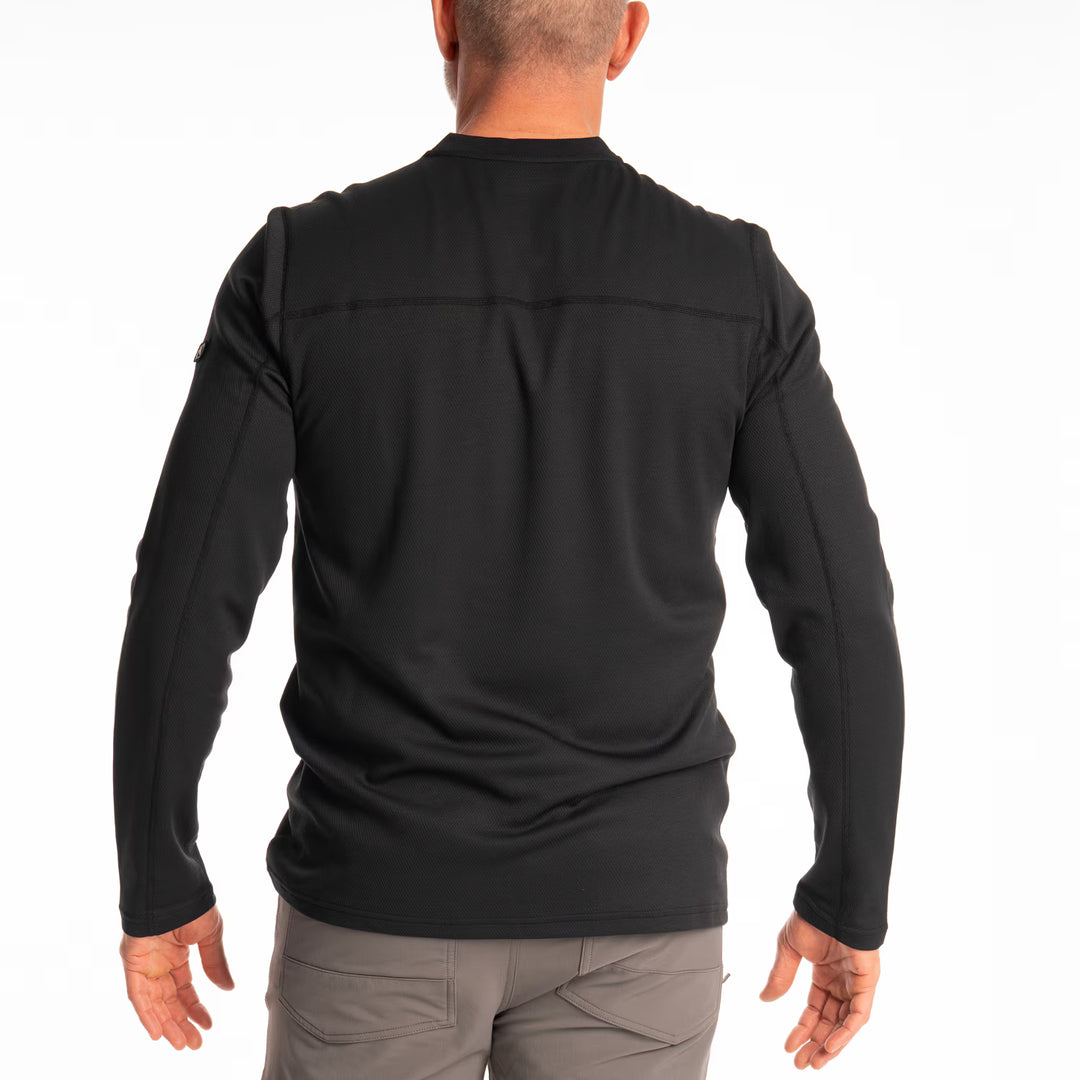 KLIM SIDEWINDER WOOL LONG SLEEVE SHIRT - BLACK
