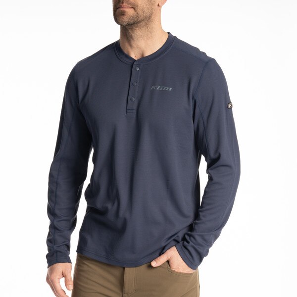 KLIM SIDEWINDER WOOL LONG SLEEVE SHIRT - DRESS BLUES