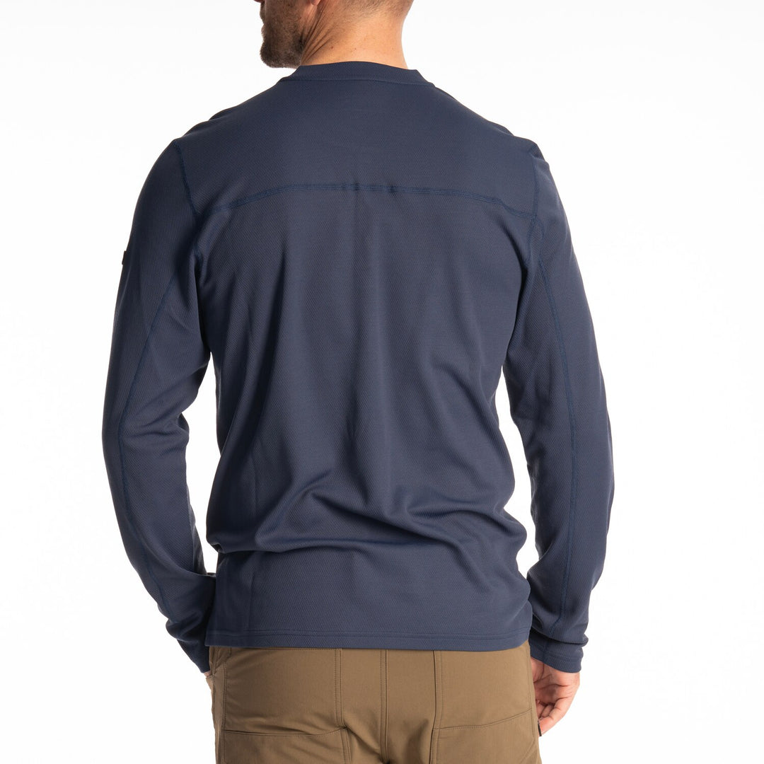 KLIM SIDEWINDER WOOL LONG SLEEVE SHIRT - DRESS BLUES
