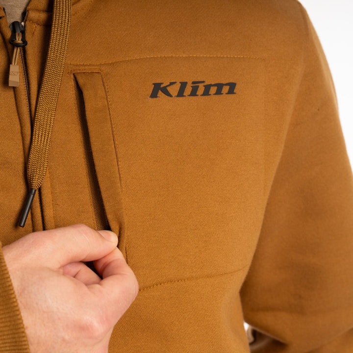 KLIM GUNNISON HEAVYWEIGHT ZIP HOODIE - BREEN