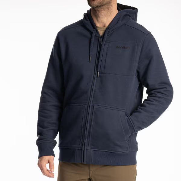 KLIM GUNNISON HEAVYWEIGHT ZIP HOODIE - DRESS BLUES