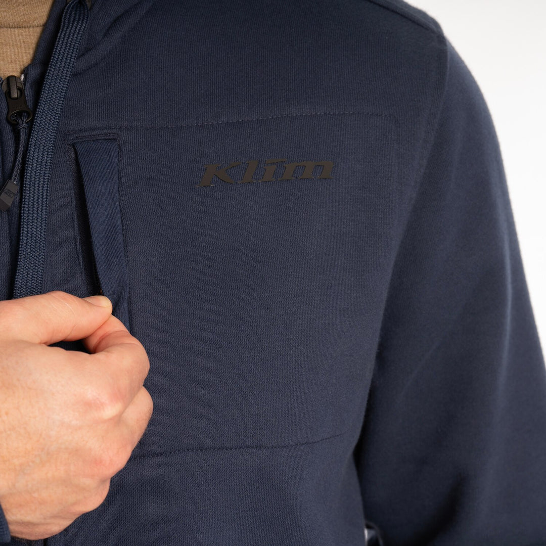KLIM GUNNISON HEAVYWEIGHT ZIP HOODIE - DRESS BLUES