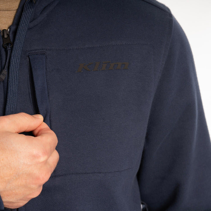 KLIM GUNNISON HEAVYWEIGHT ZIP HOODIE - DRESS BLUES