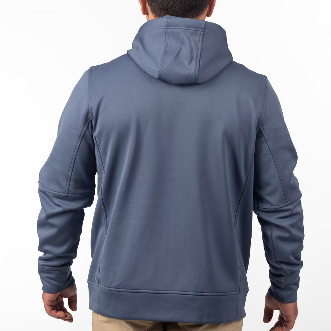 KLIM BARRACKS FULL ZIP HOODIE - VINTAGE INDIGO - WHITE