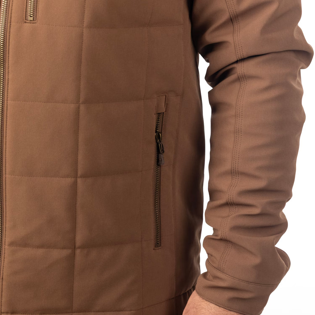 KLIM SADDLEBACK SOFTSHELL JACKET - COCOA BROWN