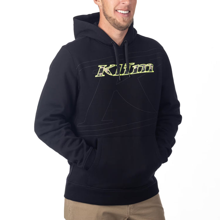 KLIM GLENS PEAK PULLOVER HOODIE - BLACK - MONTANA TAN CAMO