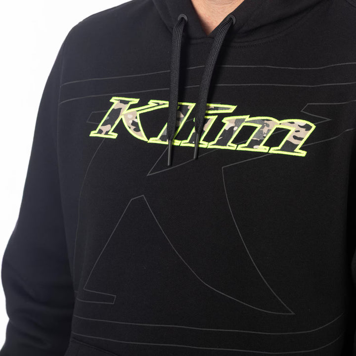 KLIM GLENS PEAK PULLOVER HOODIE - BLACK - MONTANA TAN CAMO