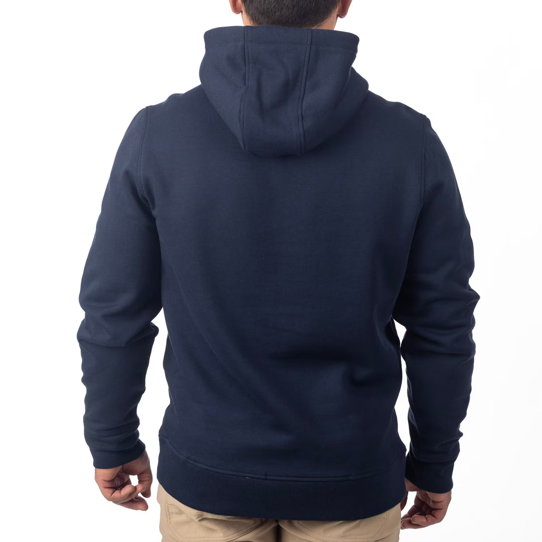 KLIM GLENS PEAK PULLOVER HOODIE - DRESS BLUES - COCOA BROWN