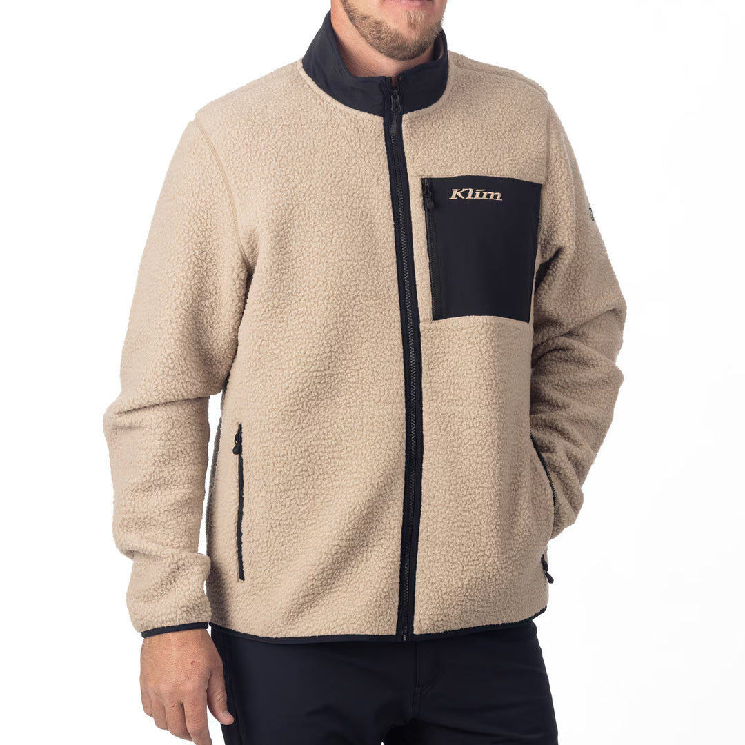 KLIM HIGH PILE JACKET - MONTANA TAN - BLACK