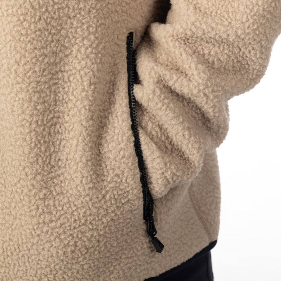 KLIM HIGH PILE JACKET - MONTANA TAN - BLACK