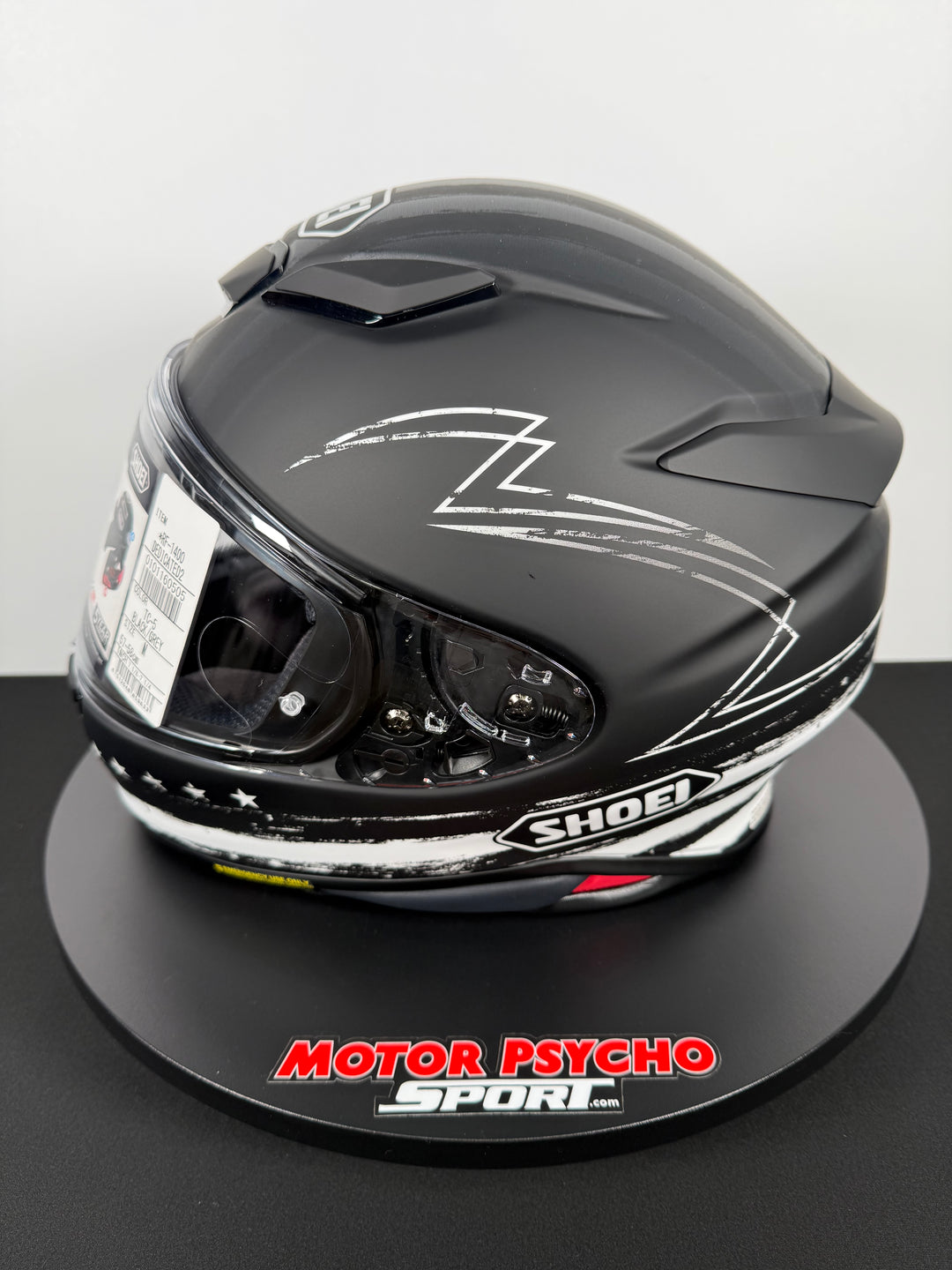Shoei RF-1400 Dedicated 2 Helmet Matte TC-5 Black/White - Size Medium - USED / OPEN BOX